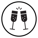 Champagne toast icon