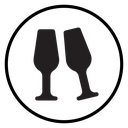 Champagne toast icon