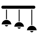 Chandelier Three Pendant Lamps icon