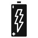 Charging battery Black Filled icon