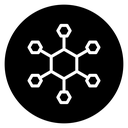 Chart connected 2 icon
