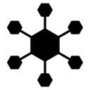 Chart connected 2 icon