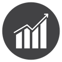 Chart Growth Arrow Black Filled icon