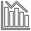 Chart histogram icon