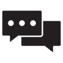 Chat Black Filled icon