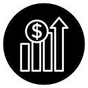 Chat arrow grow icon