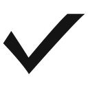 Check sign Black Filled icon