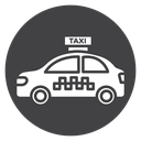 Checkered Taxi Cab Black Filled icon