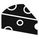 Cheese Black Filled icon