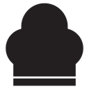 Chef hat Black Filled icon