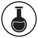 Chemical flask Black Filled icon