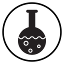 Chemical flask Black Filled icon