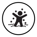 Child playing snow icon