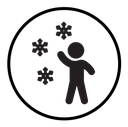 Child playing snow icon
