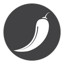 Chilli pepper Black Filled icon