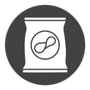 Chips bag Black Filled icon