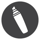 Chisel Tip Highlighter Black Filled icon
