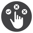 Choice Tap Gesture Black Filled icon