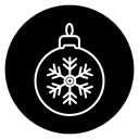 Christmas tree ball icon
