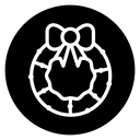 Christmas wreath icon