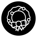 Christmas wreath icon
