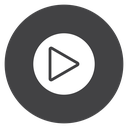 Circle Play Button Black Filled icon