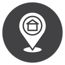 Circled Home Pin icon