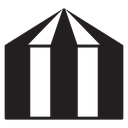 Circus tent icon
