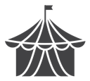 Circus tent icon