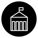 City hall building icon