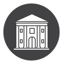 City hall building Black Filled icon