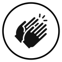 Clapping hand icon