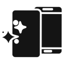 Clean phone glass icon