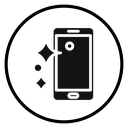 Clean phone glass icon