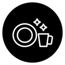 Clean tableware icon