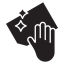 Cleaning with rag icon