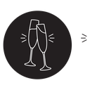 Clinking glasses icon