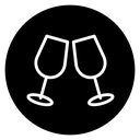 Clinking glasses icon