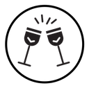 Clinking glasses icon