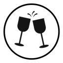 Clinking glasses icon