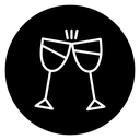 Clinking glasses icon
