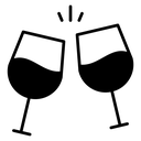 Clinking glasses icon