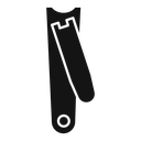 Clippers and cut nail black icon