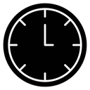 Clock Black Filled icon