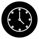 Clock-five icon