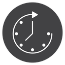 Clock Forward Arrow Black Filled icon