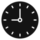 Clock time Black Filled icon