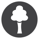 Cloud Canopy Tree Black Filled icon