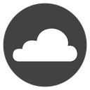 Cloud Black Filled icon
