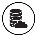 Cloud database icon